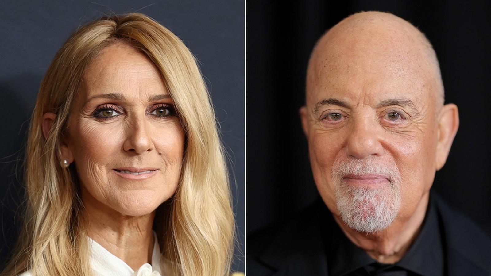 PHOTO: Celine Dion attends the "I Am: Celine Dion" New York special screening, June 17, 2024, in New York. Billy Joel attends the 66th GRAMMY Awards, Feb. 4, 2024, in Los Angeles.