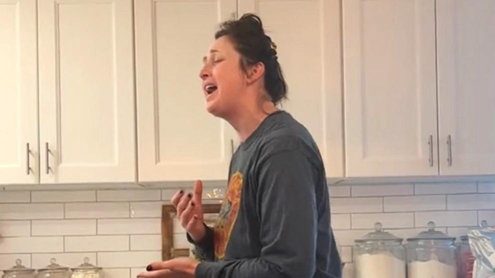 PHOTO: Stephanie Ferrett, who shares TikTok videos under the @heyyymommm username, is going viral for her at-home rendition of Celine Dion’s iconic song, “My Heart Will Go On.”