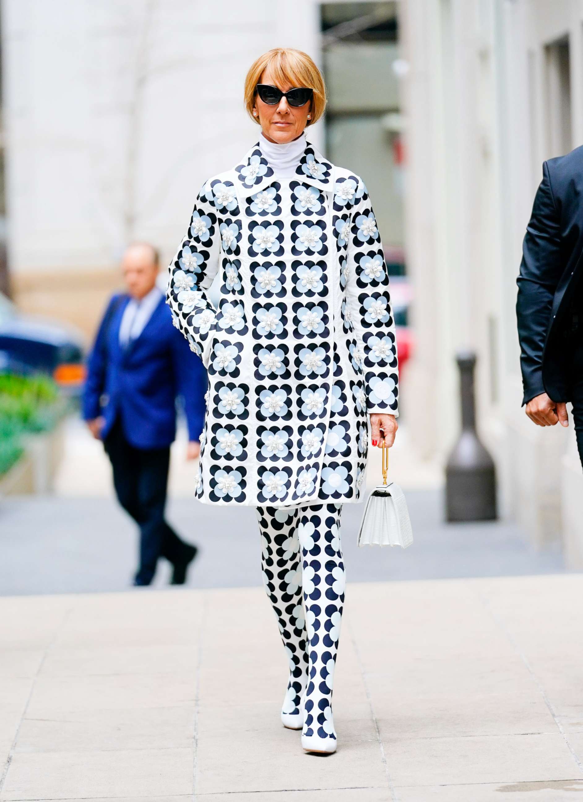 PHOTO: Celine Dion wears Moncler Richard Quinn Fall 2020 on March 3, 2020 in New York City.