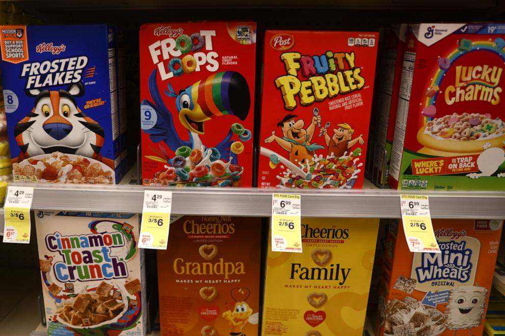 PHOTO: Cereals are shown at store in the Florida Keys, on May 7, 2024. 