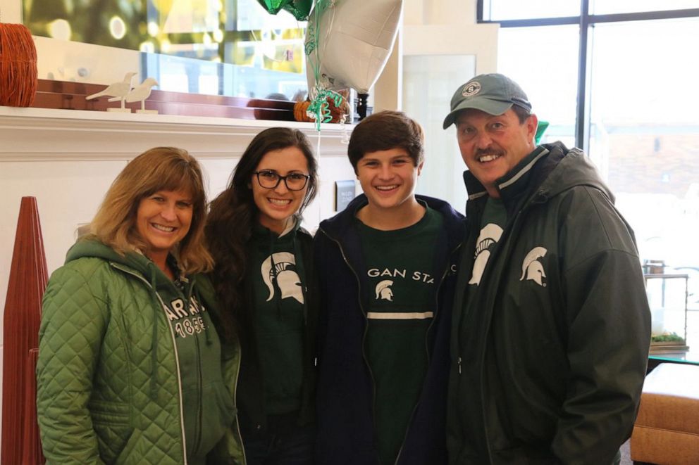 PHOTO: Nathan and Sylvia Harrell of Kansas City, Mo., pose with their children, Chad and Melanie, in an undated family photo.