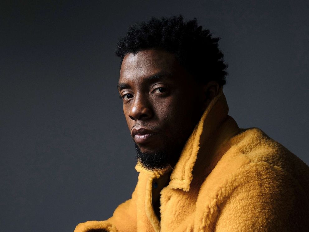 PHOTO: Chadwick Boseman poses for a portrait in New York to promote his film, "Black Panther," Feb. 14, 2018.