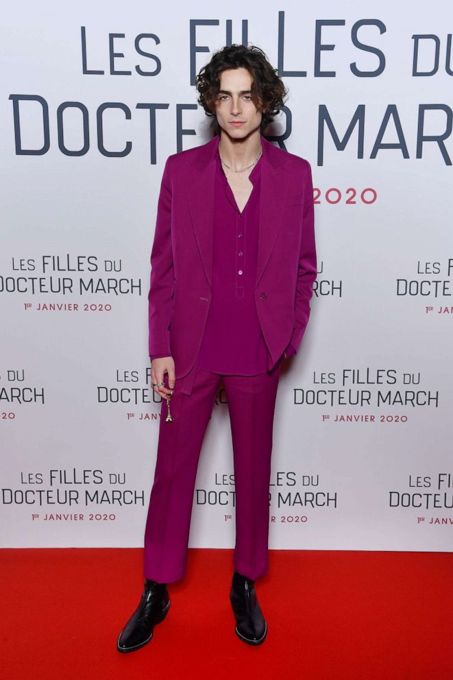 PHOTO: Timothee Chalamet attends the "Little Women" Premiere at Cinema Gaumont Marignan on December 12, 2019 in Paris, France.