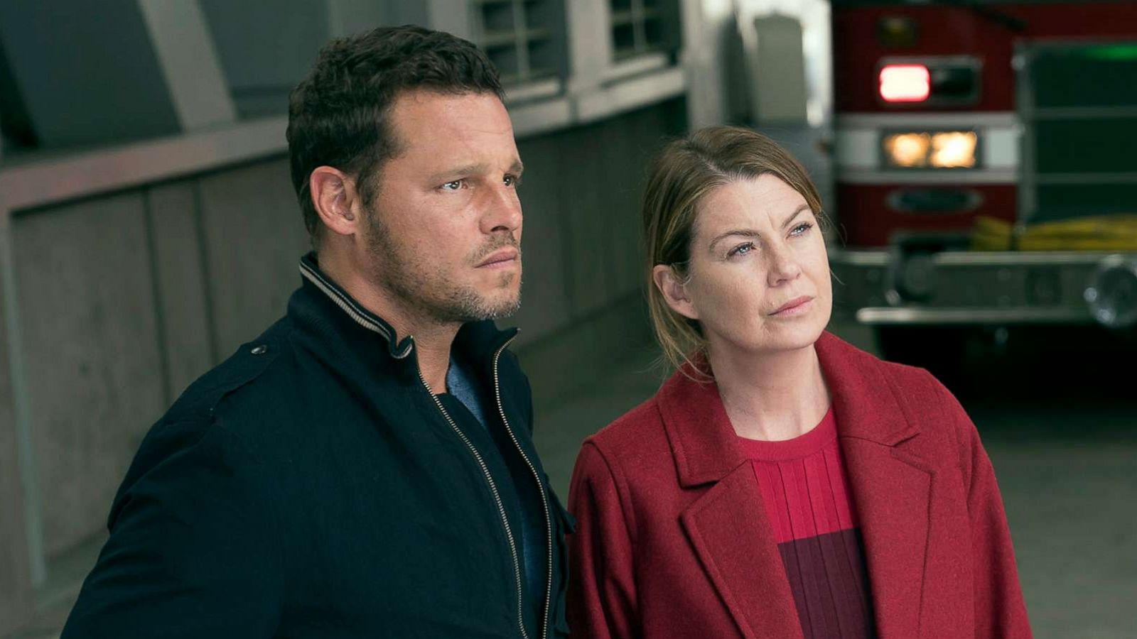 PHOTO: Justin Chambers and Ellen Pompeo in a scene from "Grey's Anatomy."