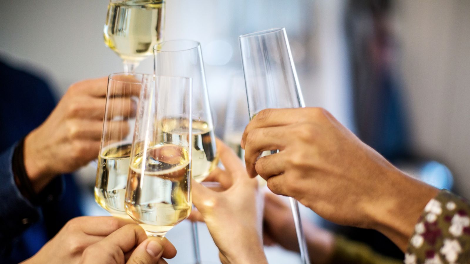 PHOTO: People toast champagne flutes in this undated stock photo.