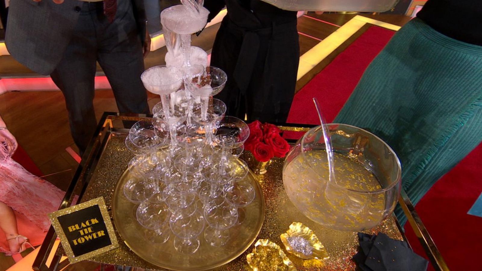 PHOTO: A Black Tie Tower is a perfect table centerpiece for an Oscar viewing party.