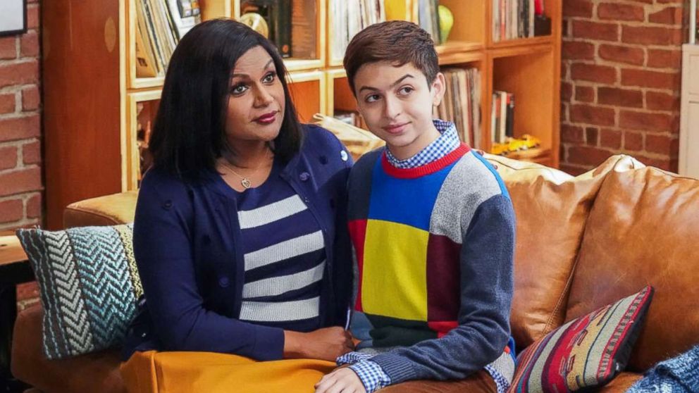Mindy Kaling and J.J. Totah, now known as Josie Totah, appear in a scene on "Champions."