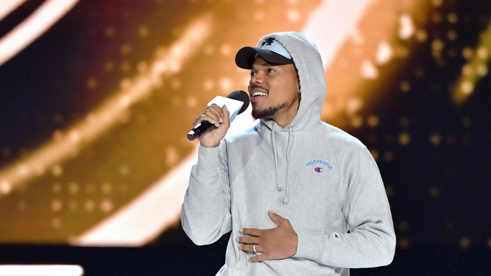 PHOTO: In this file photo, Chance The Rapper speaks onstage at WE Day California at The Forum on April 25, 2019, in Inglewood, Calif.