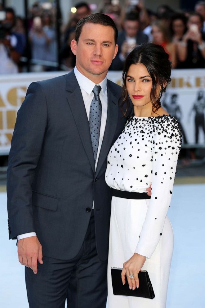 PHOTO: Actors Channing Tatum and his then-wife Jenna Dewan-Tatum attend the European Premiere of "Magic Mike XXL" at Vue West End on June 30, 2015 in London.