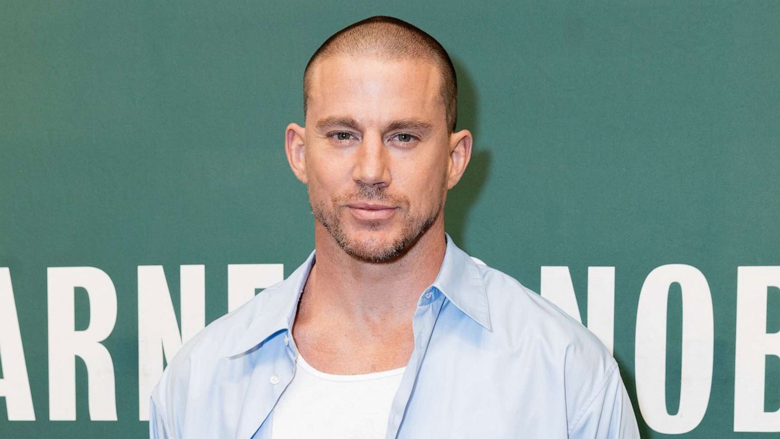 PHOTO: Channing Tatum poses for a photo before he signs copies of his new children's book "The One and Only Sparkella Makes A Plan" at Barnes & Noble at The Grove on June 01, 2022 in Los Angeles.