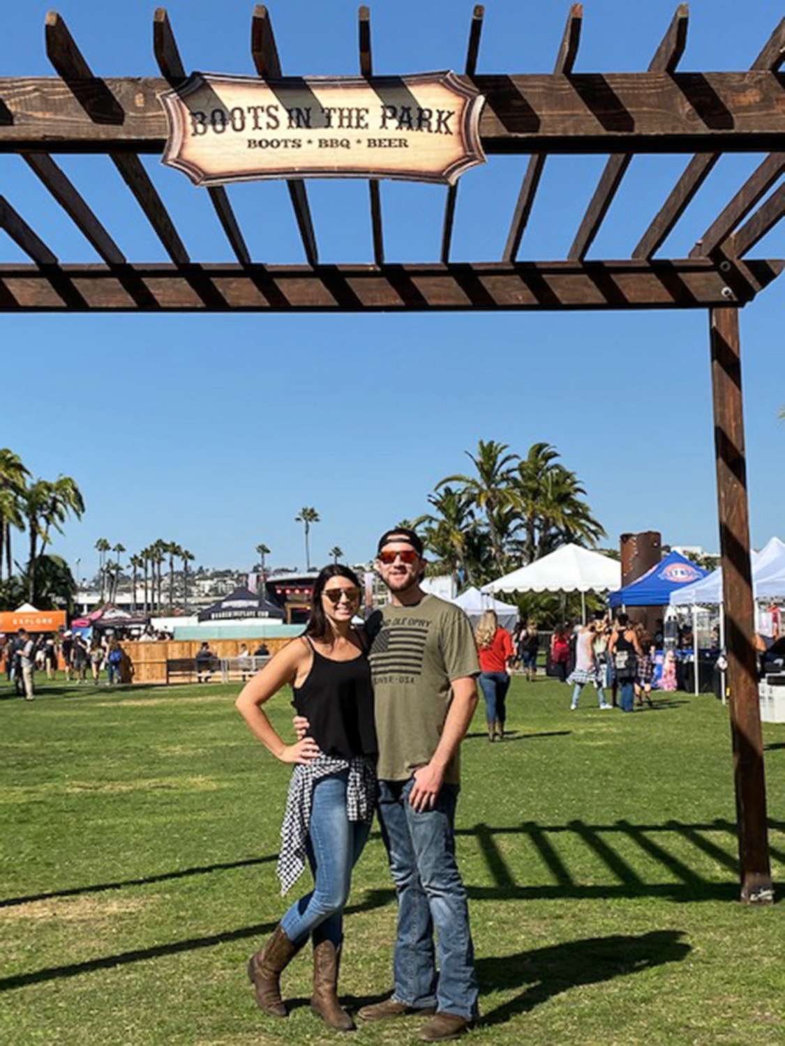 PHOTO: Chantal Melanson and Austin Monfort are pictured together at an event for country music fans at Waterfront Park in San Diego, Oct. 20, 2019.