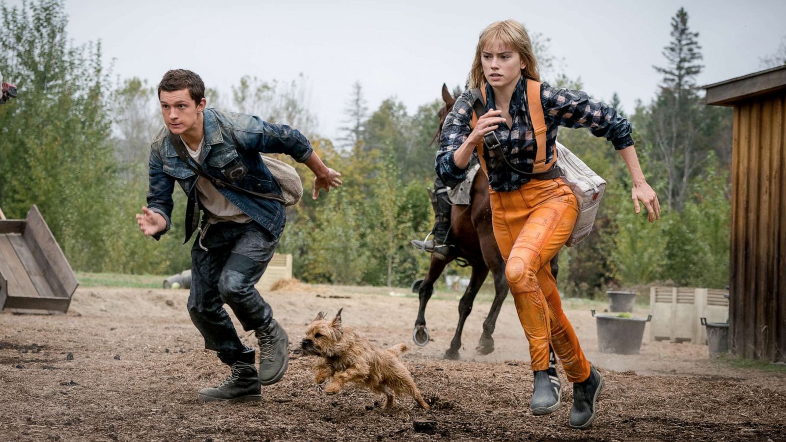 PHOTO: Tom Holland and Daisy Ridley in a scene from "Chaos Walking."