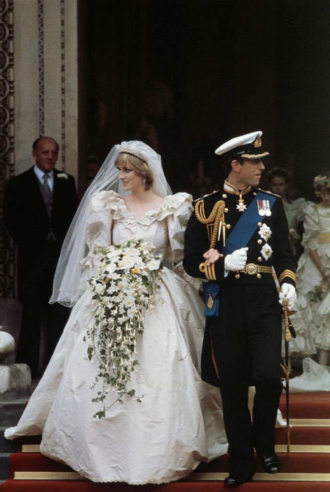 PHOTO: Prince Charles and Lady Diana Spencer walk out after their wedding ceremony, at St Paul's Cathedral in London, on July 29, 1981.