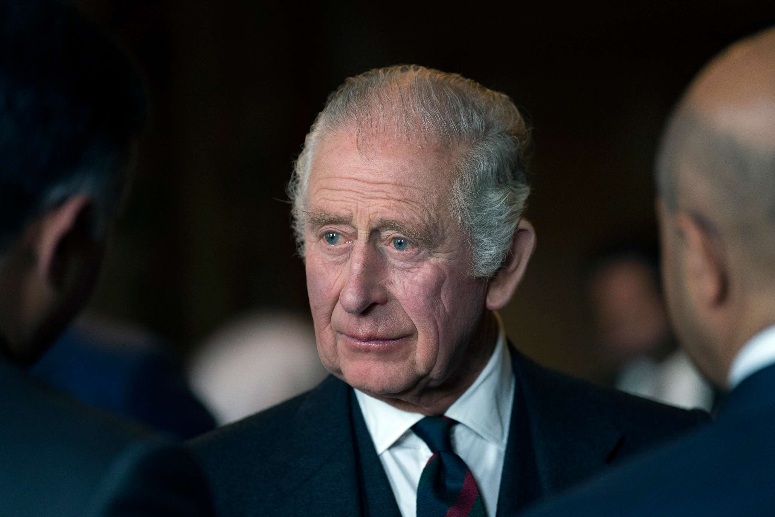 PHOTO: King Charles III hosts a reception to celebrate British South Asian communities, in the Great Gallery at the Palace of Holyroodhouse on Oct. 3, 2022 in Dunfermline, Scotland.