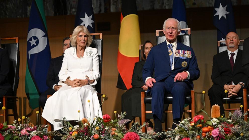 PHOTO: Queen Camilla and King Charles III attend the ceremonial welcome and Parliamentary reception at the Australian Parliament House on Oct. 21, 2024, in Canberra, Australia.