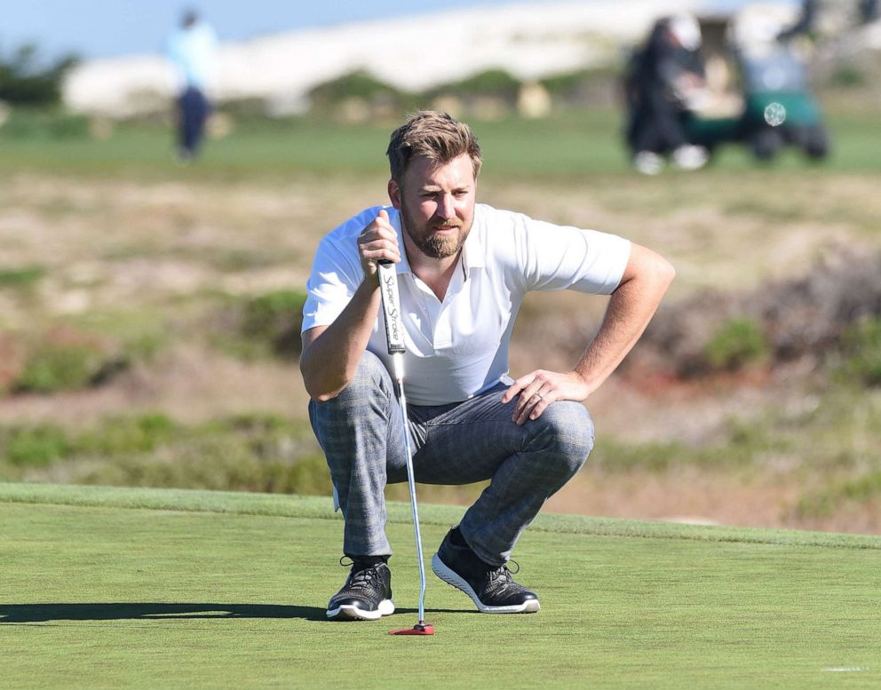 PHOTO: Singer/Songwriter Charles Kelley competes during the AT&T Pebble Beach Pro-Am in Pebble Beach, Calif., Feb. 9, 2018.