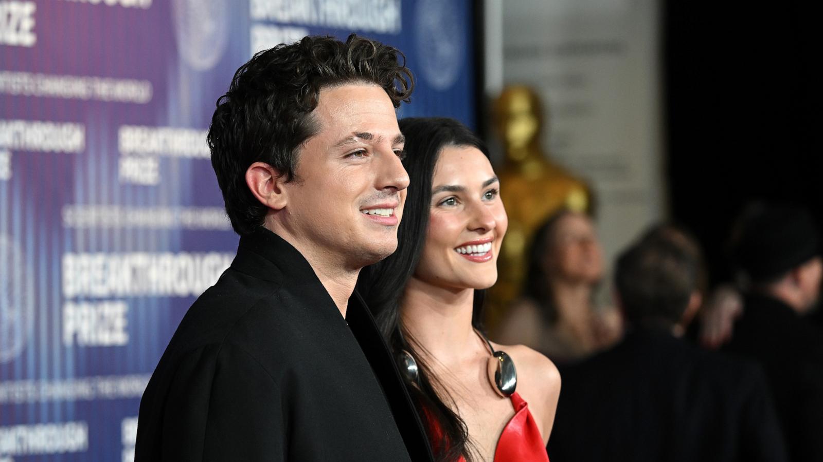 PHOTO: In this April 13, 2024, file photo, Charlie Puth and Brooke Sansone pose at the red carpet at an event in Los Angeles.