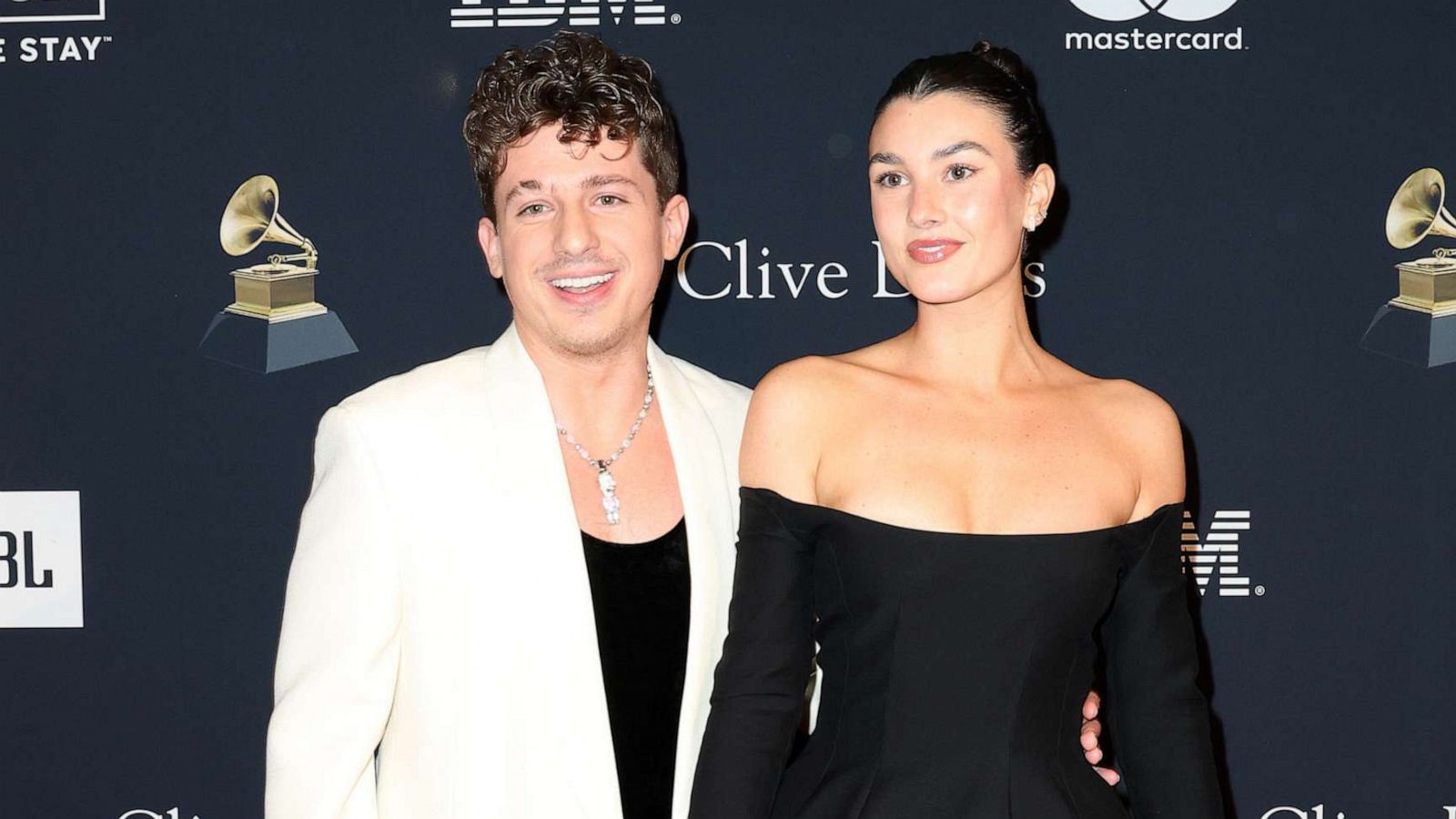 PHOTO: Charlie Puth, left, and Brooke Sansone attend the Pre-GRAMMY Gala & GRAMMY Salute To Industry Icons Honoring Julie Greenwald & Craig Kallmanat at The Beverly Hilton, Feb 4, 2023, in Beverly Hills, Calif.