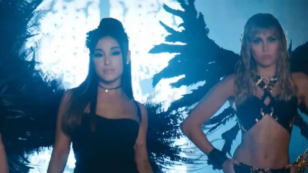 Ariana Grande, Miley Cyrus and Lana Del Rey make bad look good in 'Don't  Call Me Angel' - Good Morning America
