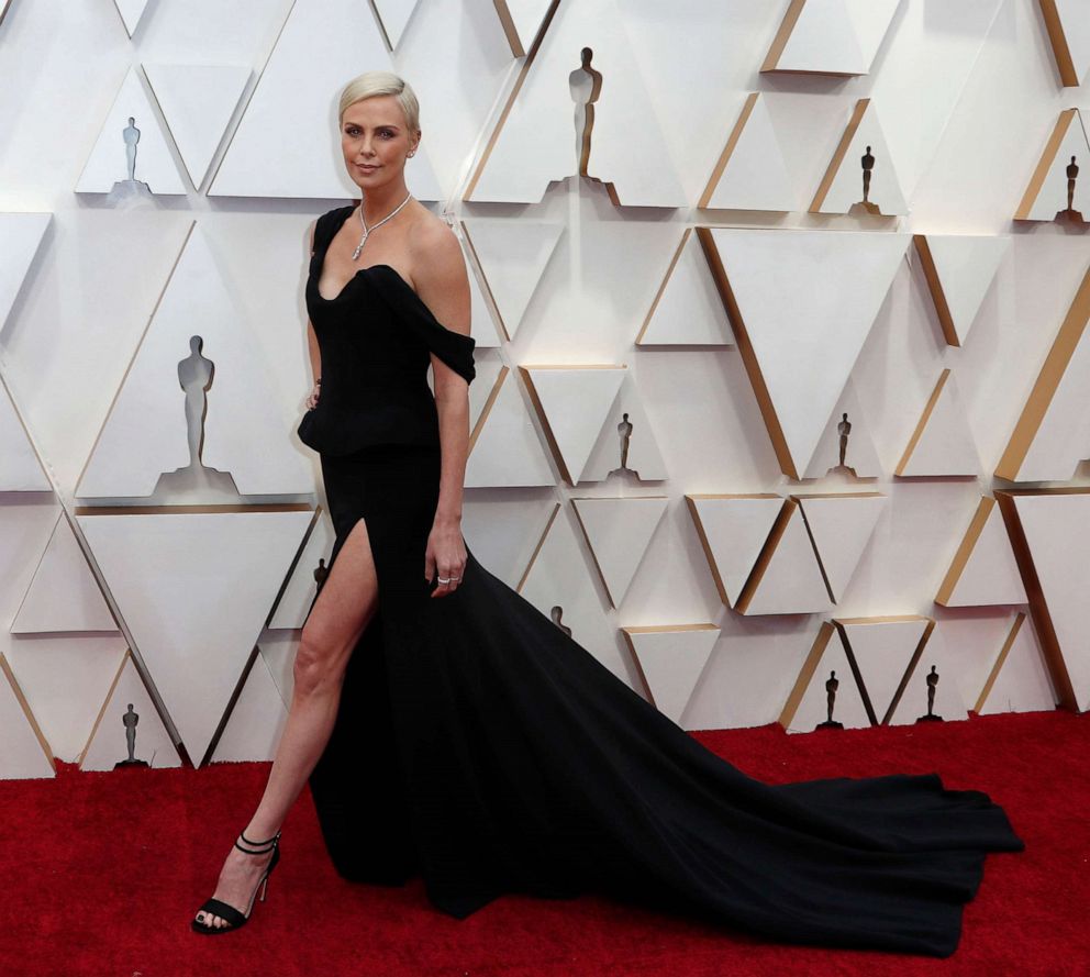 PHOTO: Charlize Theron arrives at the Oscars in Hollywood, Calif., Feb. 9, 2020. 