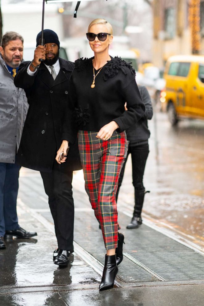 PHOTO: Charlize Theron is seen in the Upper West Side on Dec. 17, 2019 in New York City.