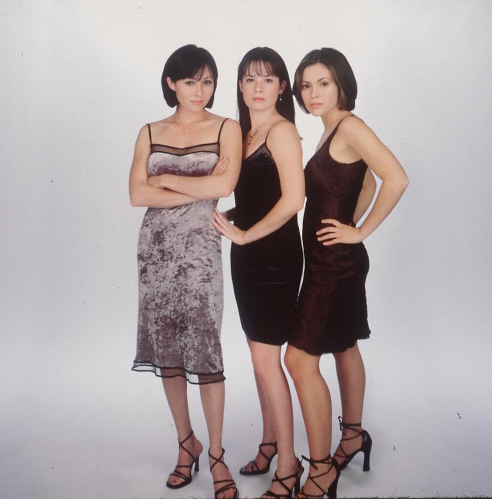 PHOTO: From left to right, Holly Marie Combs as Piper Halliwell, Shannen Doherty as Prue Halliwell and Alyssa Milano as Phoebe Halliwell, the cast of "Charmed," circa 1998.