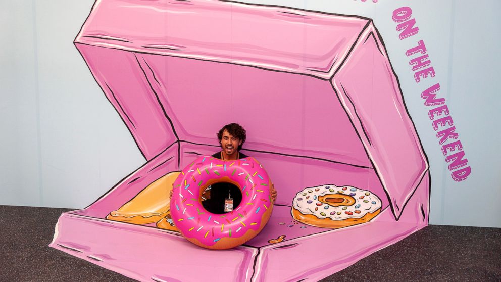 The donut room at Cheat Day Land.
