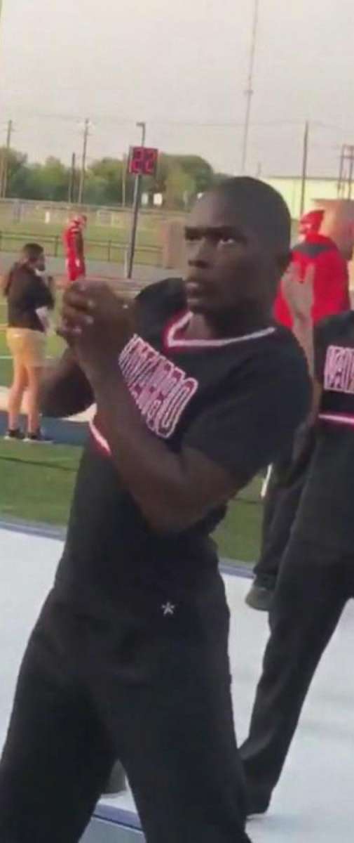 PHOTO: LaDarius Marshall, a sophomore at Navarro College in Corsicana, Texas, has gained viral attention after recent footage of his cheerleading moves was shared as his Bulldogs took on Georgia Military College.