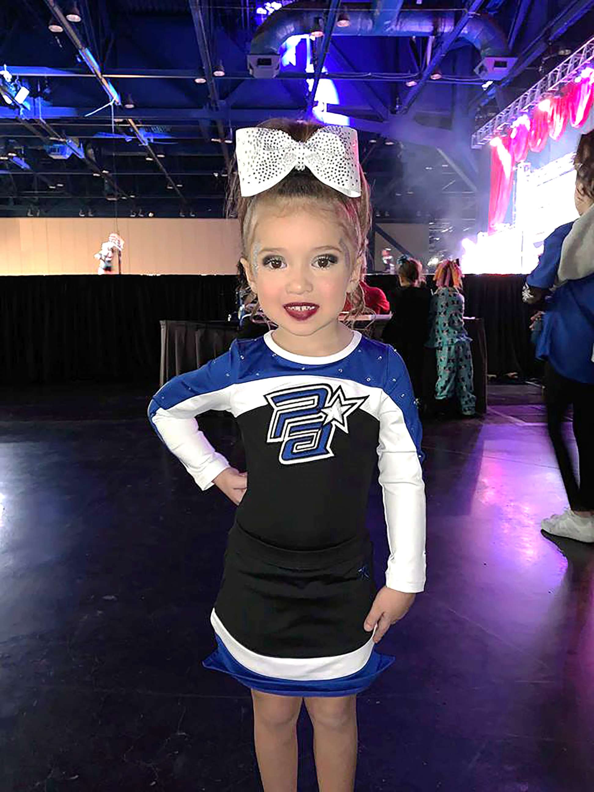 PHOTO: Kynzee Bryan, 4, is known in her community for her talented cheerleading skills.