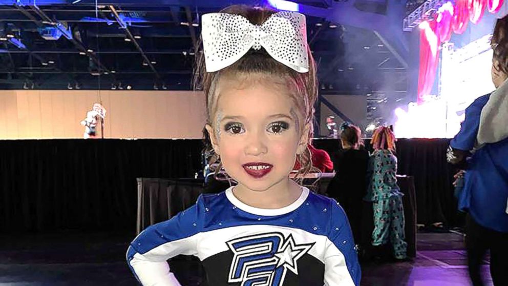 PHOTO: Kynzee Bryan, 4, is known in her community for her talented cheerleading skills.