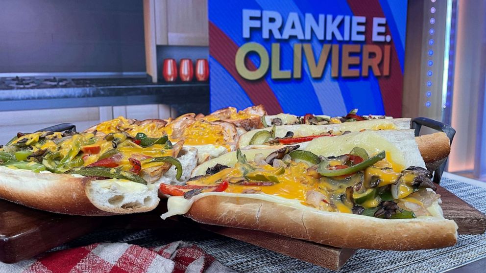 PHOTO: Frankie E. Olivieri drops by "GMA3" to share his famous Philly cheesesteak recipe.