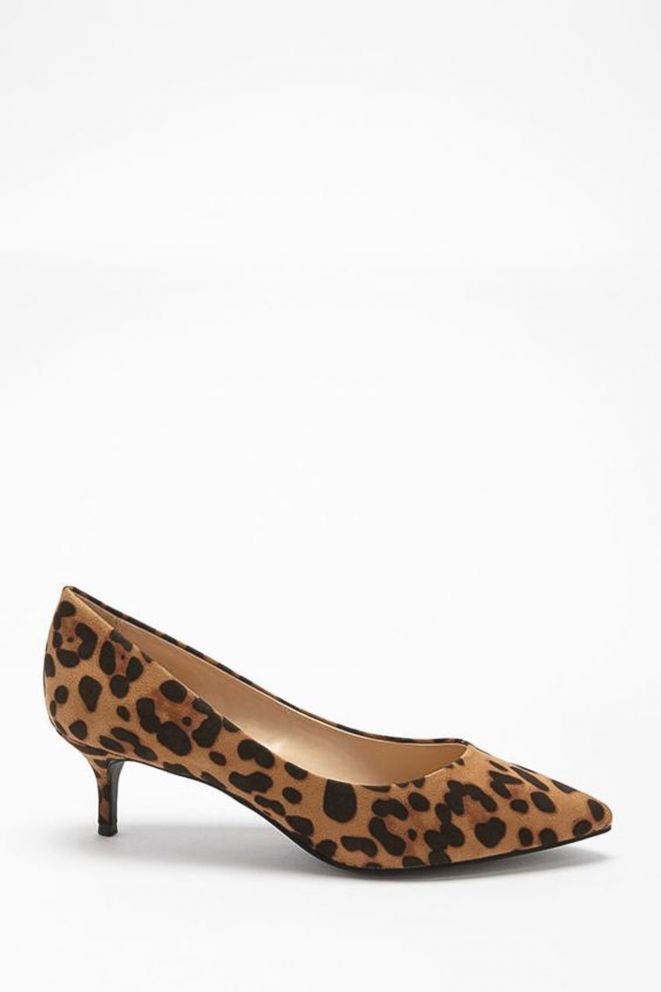 cheetah kitten heels