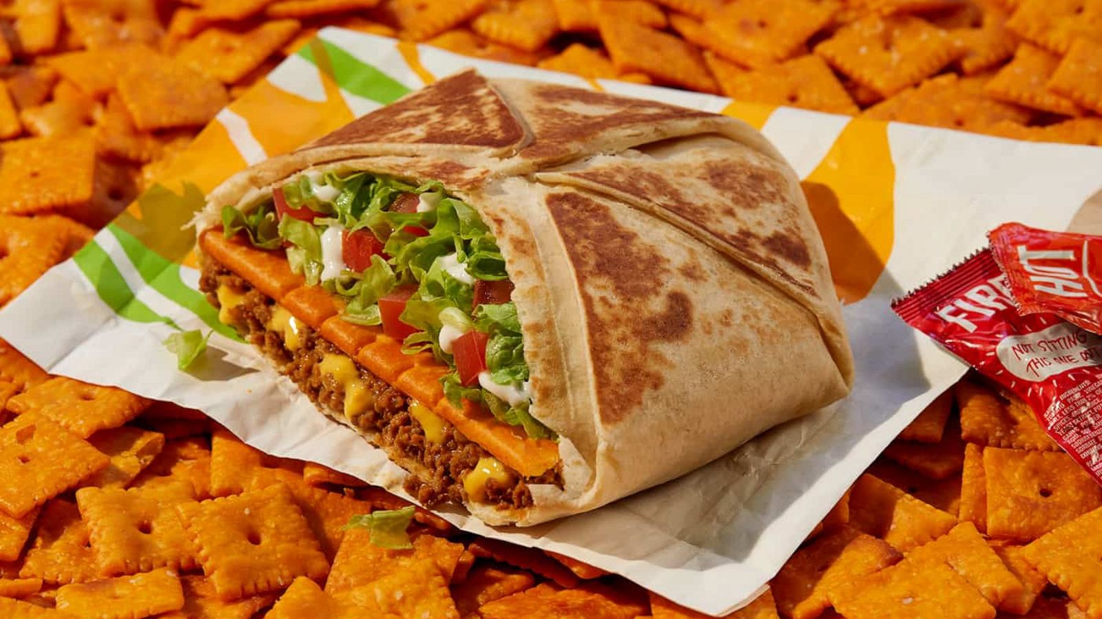 PHOTO: A new Big Cheez-It tostada for a limited-time Taco Bell menu item.