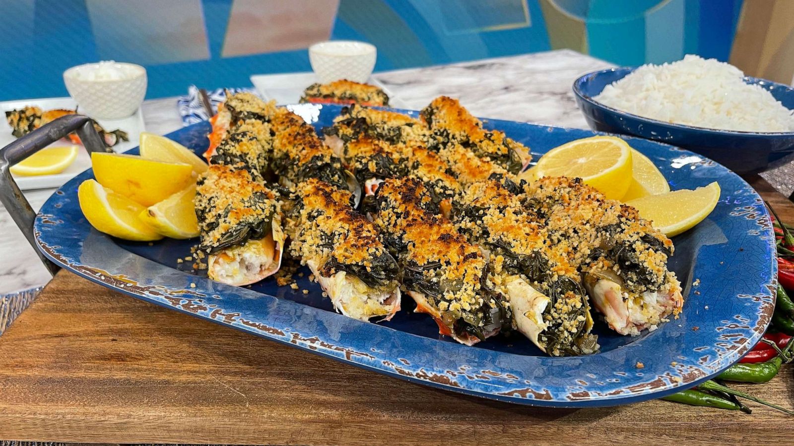 PHOTO: Chef Dale Talde drops by "GMA3" to make a delicious king crab recipe.