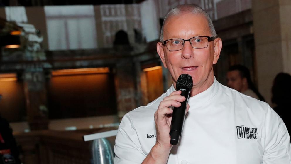 PHOTO: Chef Robert Irvine during Food Network New York City Wine & Food Festival presented by Invesco QQQ at Hall Des Lumieres on Oct.19, 2024 in New York City. 