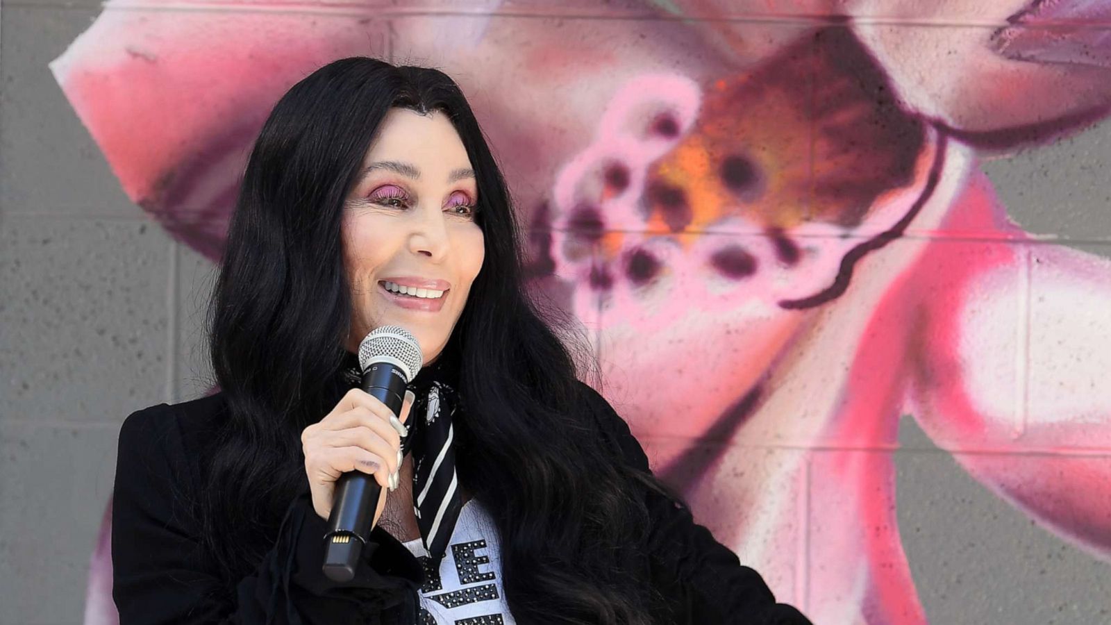 PHOTO: Cher speaks at a Pride brunch event at The Garden Las Vegas on Oct. 25, 2020 in Las Vegas.