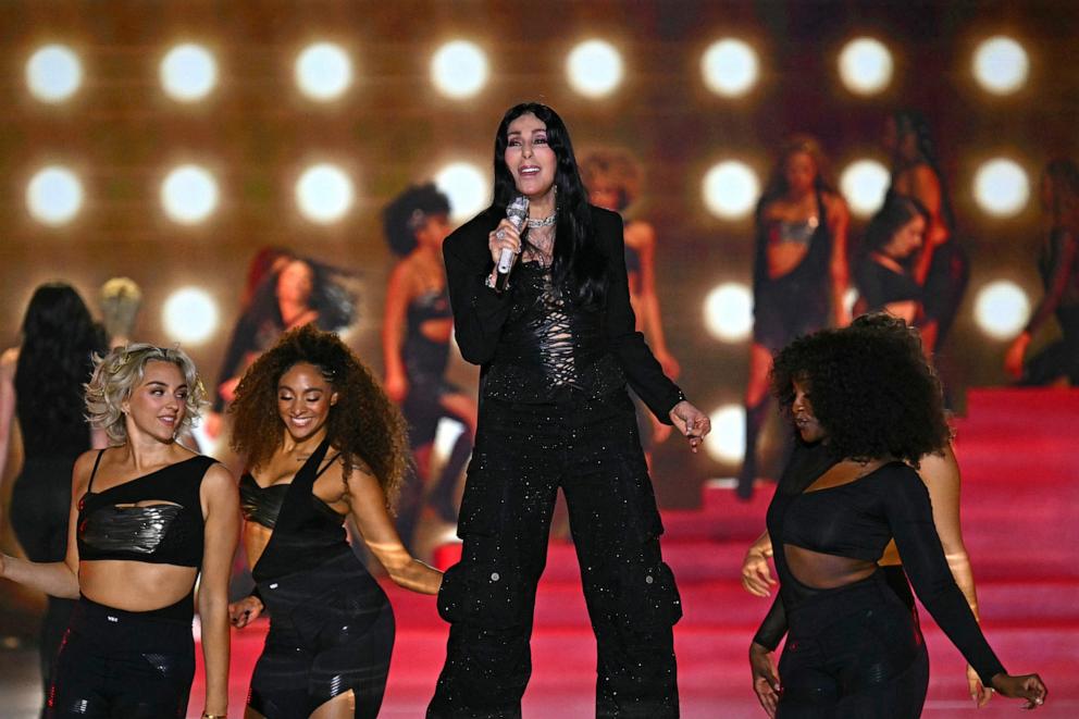 PHOTO: Singer Cher performs during Victoria's Secret Fashion Show in New York City on Oct. 15, 2024.