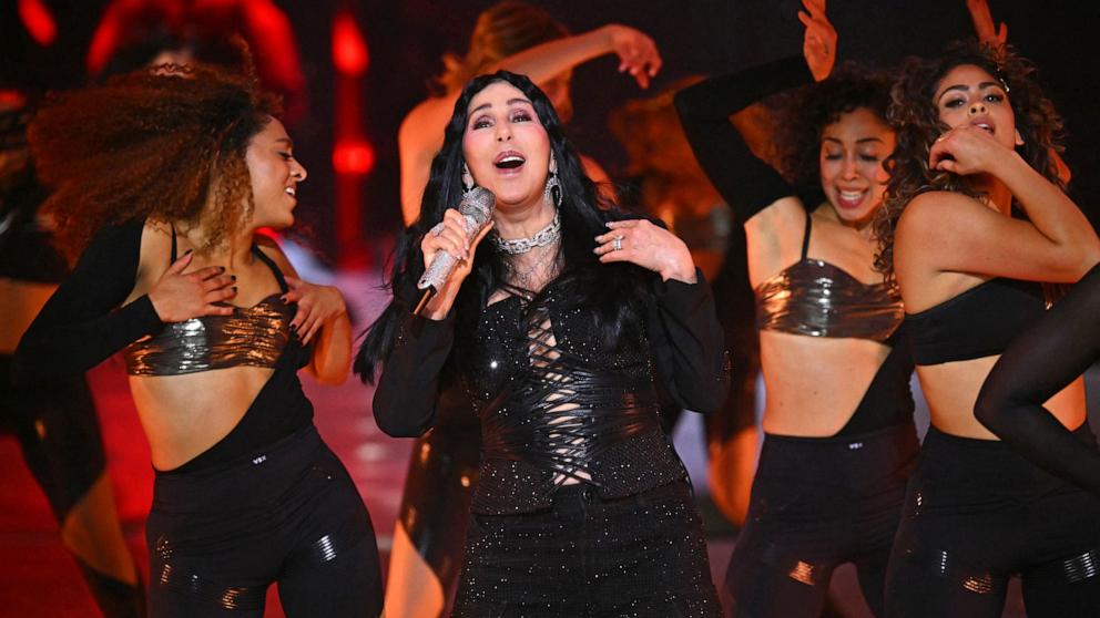 PHOTO: Singer Cher performs during Victoria's Secret Fashion Show in New York City on Oct. 15, 2024. 