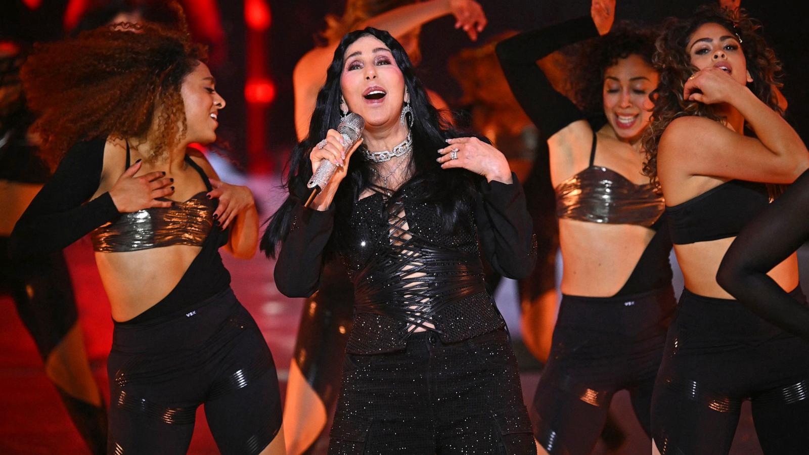 PHOTO: Singer Cher performs during Victoria's Secret Fashion Show in New York City on Oct. 15, 2024.