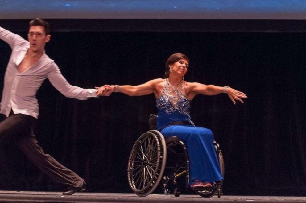 PHOTO: Cheryl Angelelli competes as a wheelchair ballroom dancer in this undated file photo.