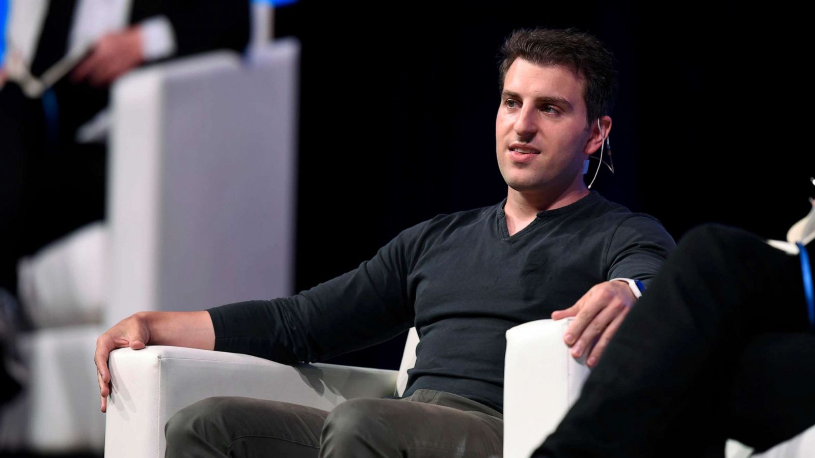 PHOTO: BBrian Chesky, chief operating officer of Airbnb Inc., speaks during the BoxWorks 2017 Conference at the Moscone Center in San Francisco, Calif., on Wednesday, Oct. 11, 2017.