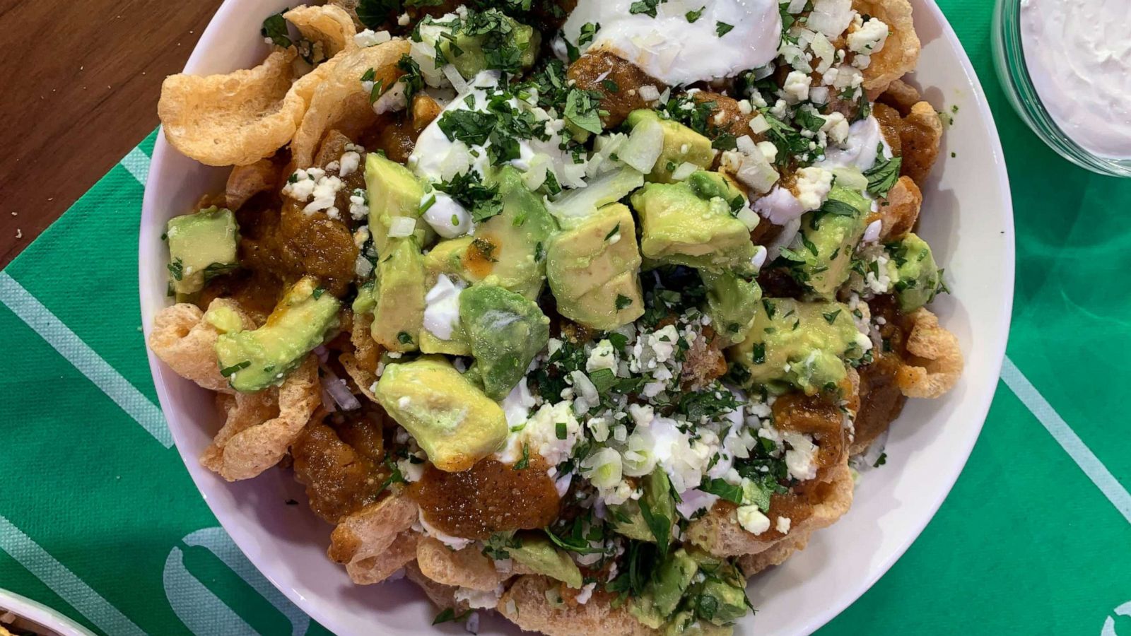 PHOTO: Chef Pati Jinich made her chicharrones nachos ahead of Super Bowl Sunday on "GMA."