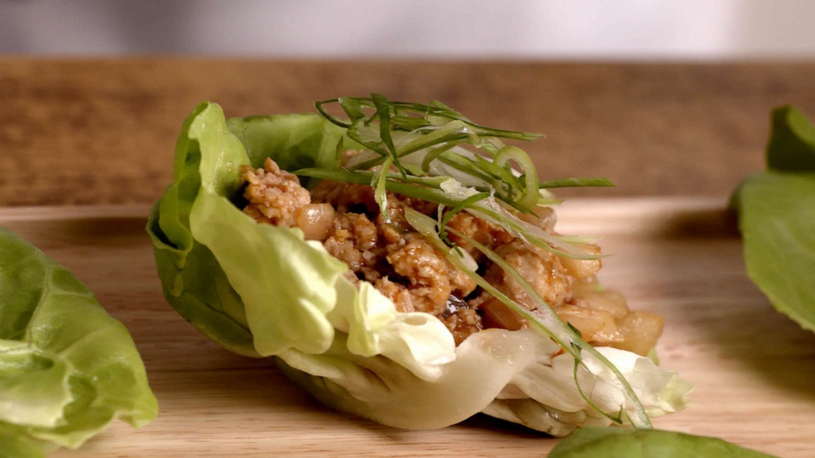 PHOTO: Chef Cat Cora makes a homemade copycat version of Chicken Lettuce Wraps from P.F. Chang's.