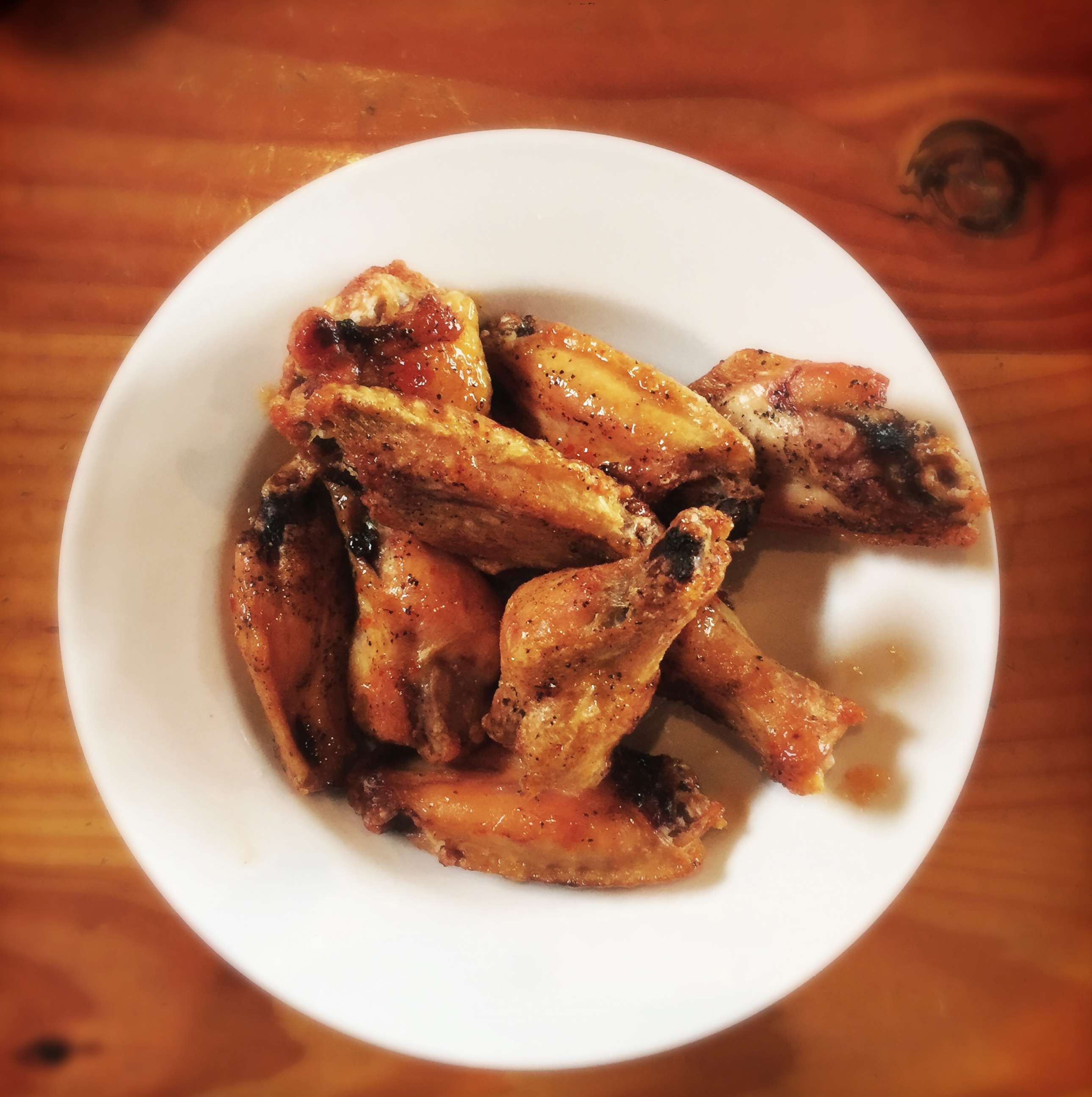 PHOTO: Chicken wings on a plate.