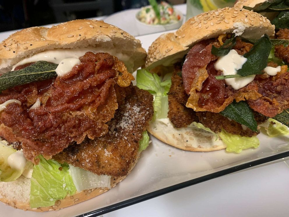 PHOTO: Chef Alex Guarnaschelli's chicken cutlet with fried sage and pancetta.