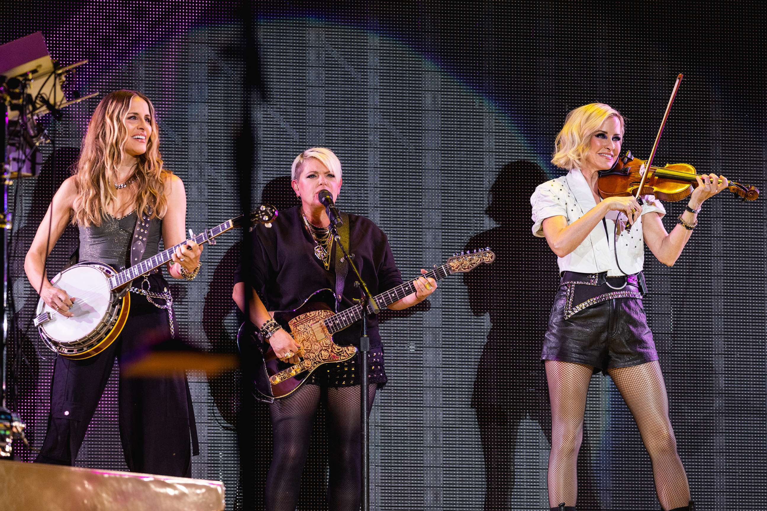 PHOTO: Emily Strayer, Natalie Maines, and Martie Maguire of The Chicks perform onstage during weekend two, day one of Austin City Limits Music Festival, Oct. 14, 2022,in Austin, Texas.