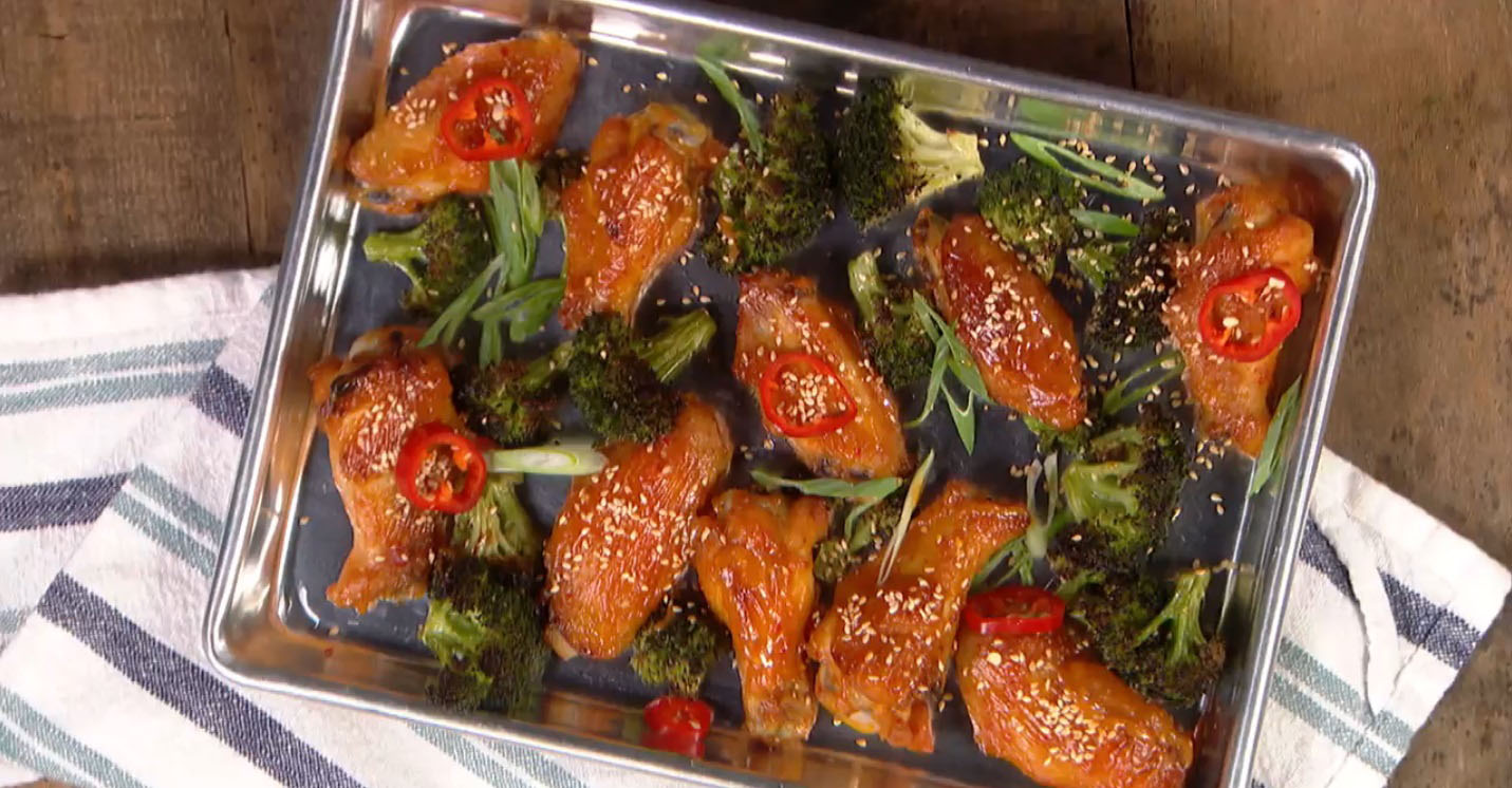 PHOTO: Daphne Oz shares her recipe for spicy sheetpan chicken wings.