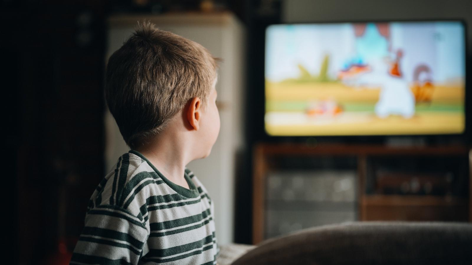 PHOTO: A child watches television.