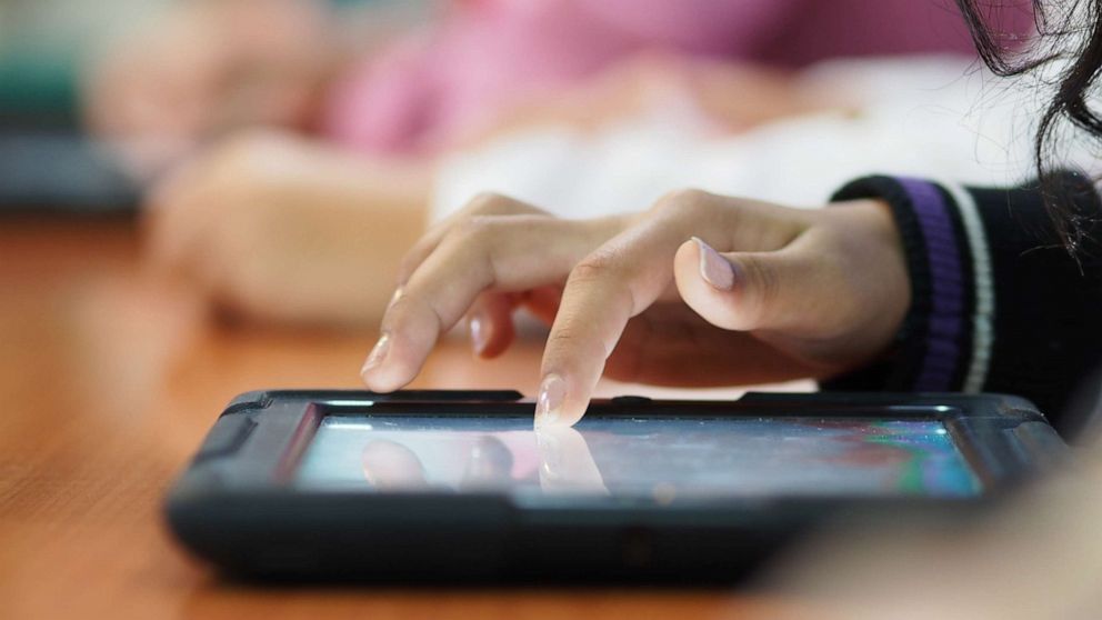 PHOTO: In this undated file photo, a girl plays a game on a tablet.