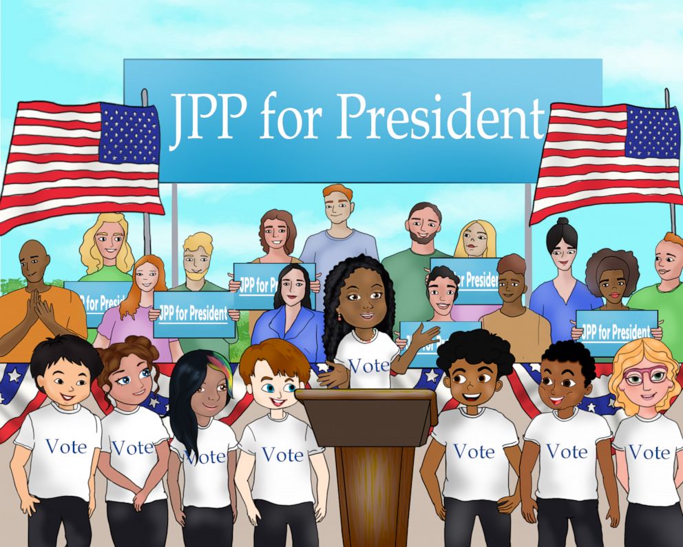 PHOTO: An illustration from Jessica Childress' book, "President Prudence: J.P. Leads the Country."